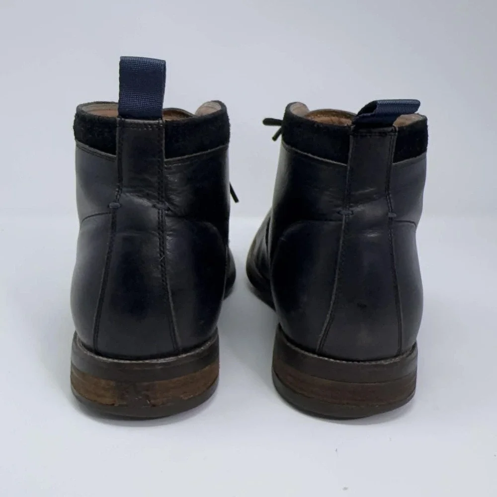 Florsheim 15167 Chukka Boots Mens 9W Black Leather Comfort Flexsole Dress Lace